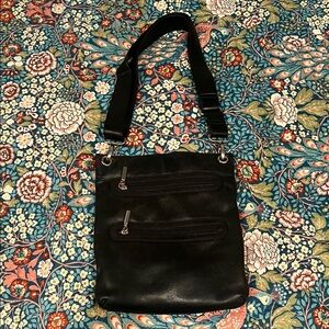 Margot McKinney Black Leather Crossbody Bag